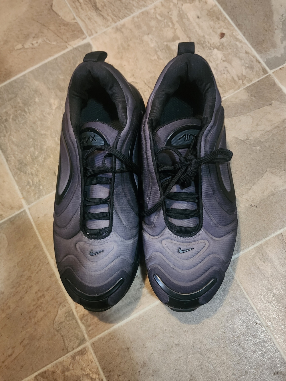 Nike Women's Air Max 720 Sneakers — Charcoal & Black they just need wiping down